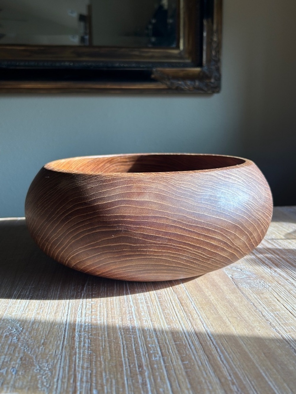 Vintage Solid Teak Wood Bowl